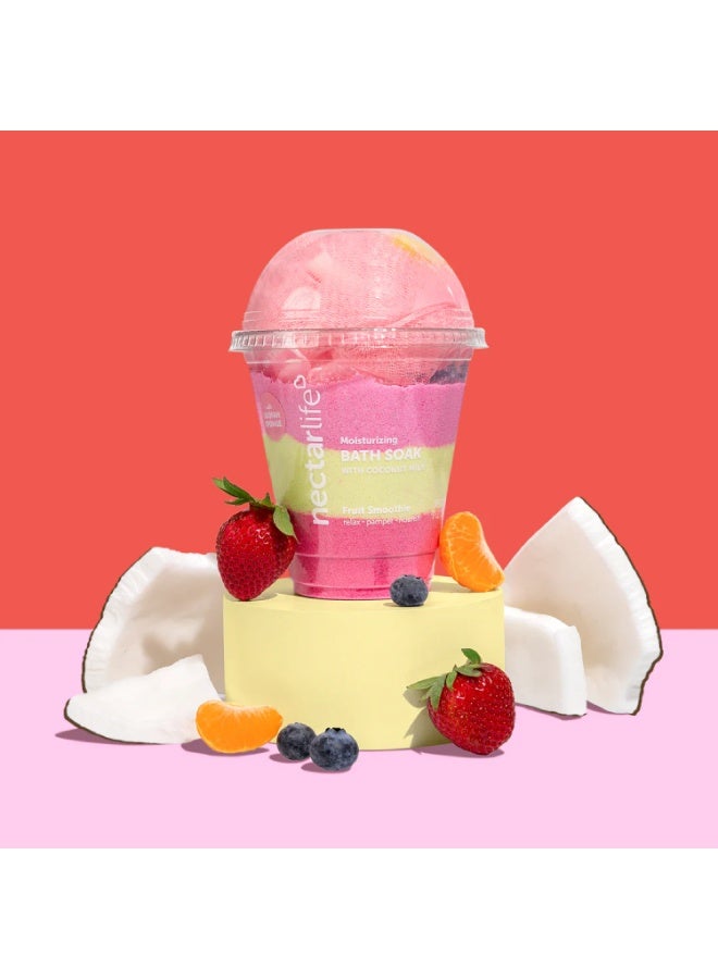 Nectar Life Coconut Milk Bath Soak, Salt Bath, Adult Bubble Bath, Natural Detox Foaming Body Soak, Foot Soak, Vegan Body Skin Care, 9 oz. (Fruit Smoothie) - Image 2