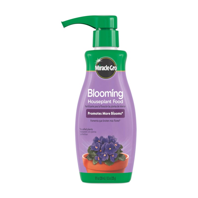 Miracle-Gro Blooming Houseplant Food, 8 oz., Plant Food Feeds All Flowering Houseplants Instantly, Including African Violets - Image 1