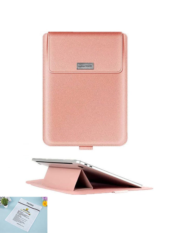 NIBEMINENT Laptop Bag/Sleeve Case (15/15.6-Inches) Compatible With 3in1(Laptop Stand,Mouse pad) MacBook Pro Notebook Pink  - Image 1