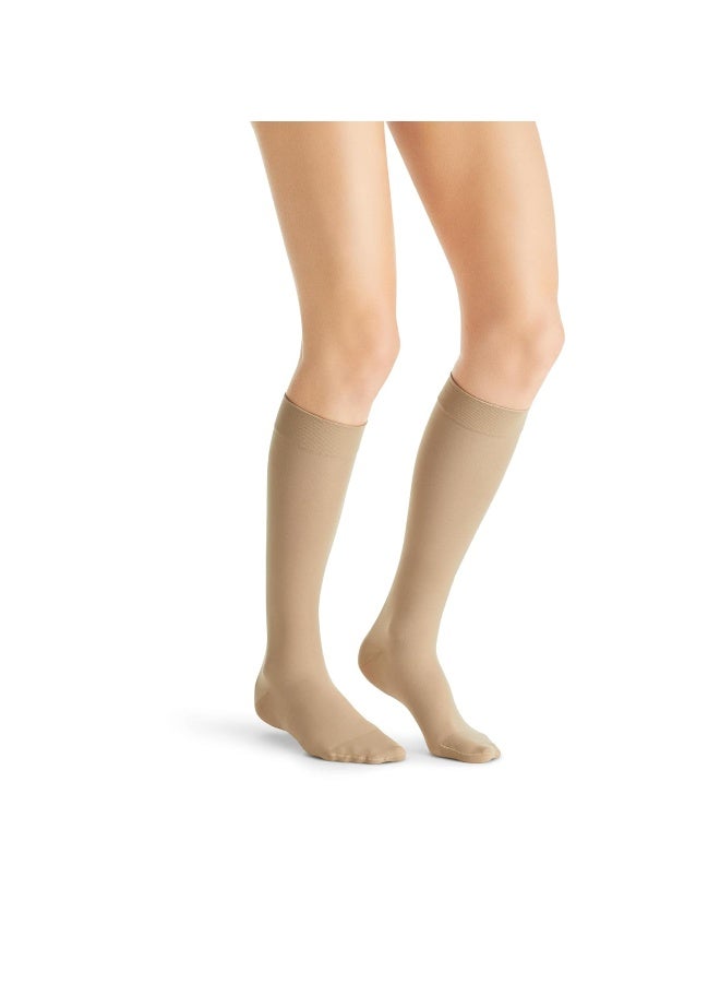 JOBST BSN Medical 119606 Jobst Compression Stocking, Knee High, Closed Toe, Petite, 15-20 mmHG, Large, Natural - Image 1