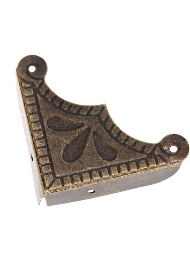 Dophee dophee 12Pcs Antique Brass Decorative Jewelry Chest Wooden Box Corner Protector Guard  - Image 5