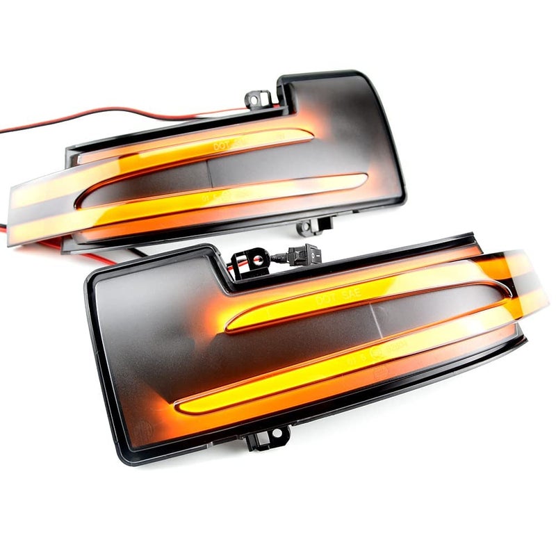 2Pcs Dynamic Turn Signal LED Side Mirror Indicator Light Compatible with Benz G M R Class SUV W463 GL X164 X166 GLS X166 W166 W251 - Image 1