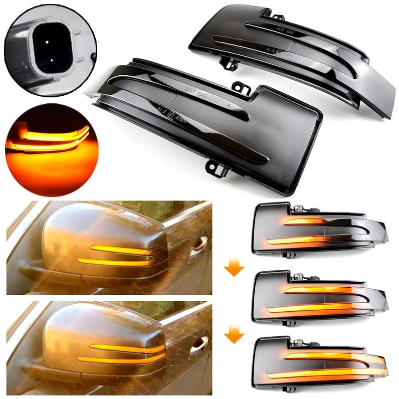 2Pcs Dynamic Turn Signal LED Side Mirror Indicator Light Compatible with Benz G M R Class SUV W463 GL X164 X166 GLS X166 W166 W251 - Image 4