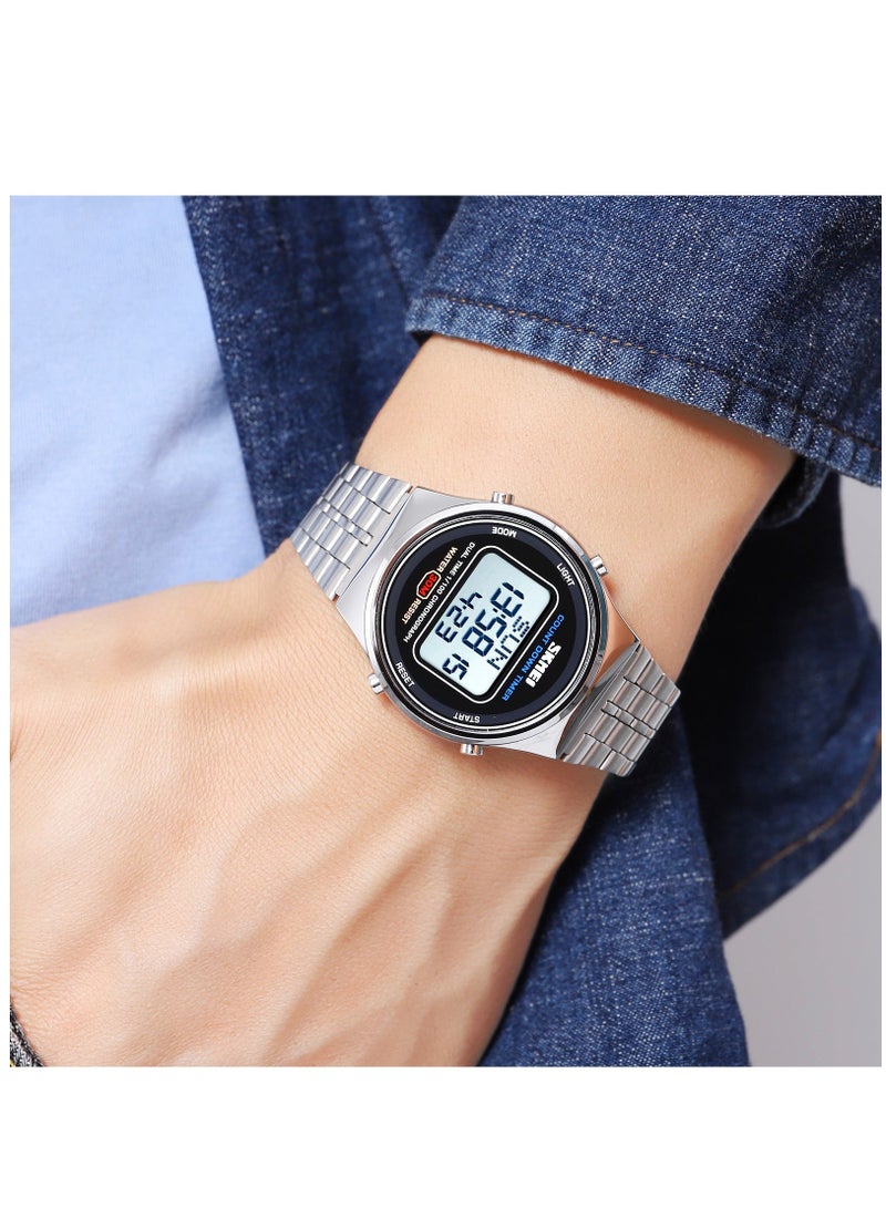 Watches for Men Stainless Steel Water Resistant Digital Watch 1882 - Image 3