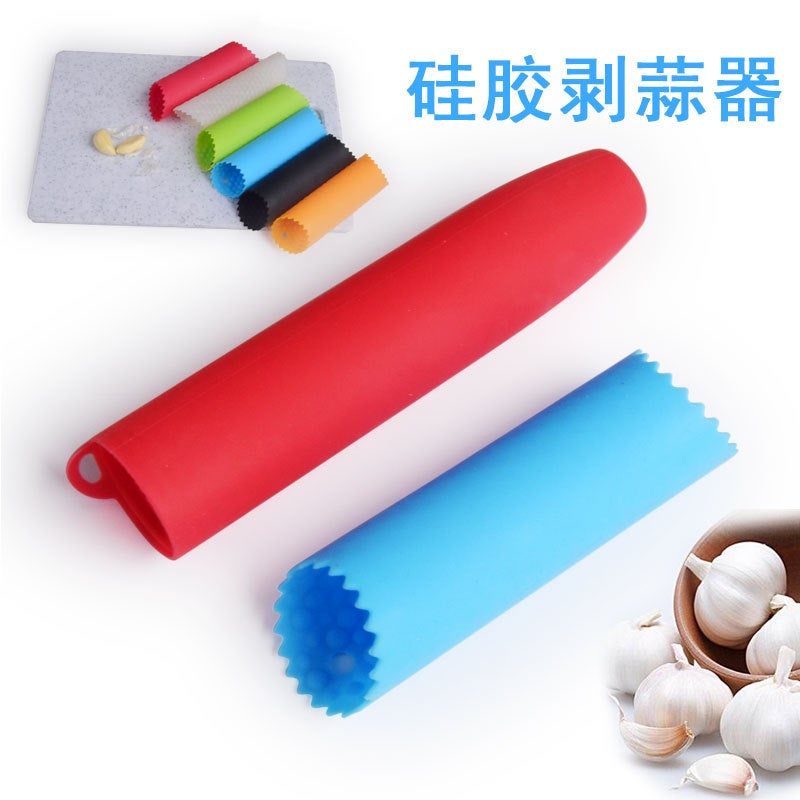 Dense Bottom Silicone Garlic Peeler Manual Garlic Peeler Garlic Press Silicone Household Kitchen Gadget Silicone Peeler - Image 2