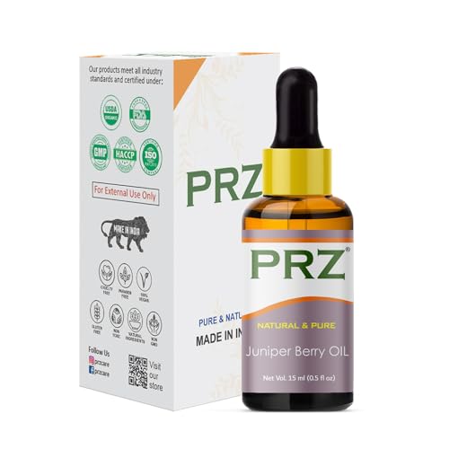 PRZ Juniper Berry Essential Oil - Pure Natural Aromatherapy for Skin Care & Hair Care, 15 ml - Image 2