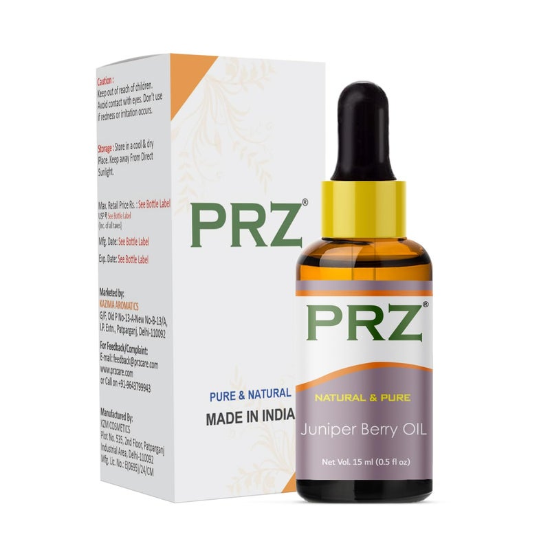 PRZ Juniper Berry Essential Oil - Pure Natural Aromatherapy for Skin Care & Hair Care, 15 ml - Image 4