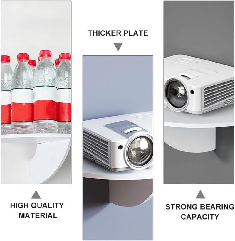 Projector Hanging Rack Wall Mount Nail-Free Wall Hanging Shelf for Home Projector Display with Easy Installation - Image 4