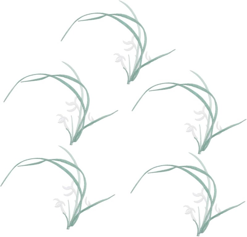 5 قطع من رقعة التطريز زهرة الأوركيد لتزيين ملابس وفساتين الملابس الداخلية DIY - Image 2