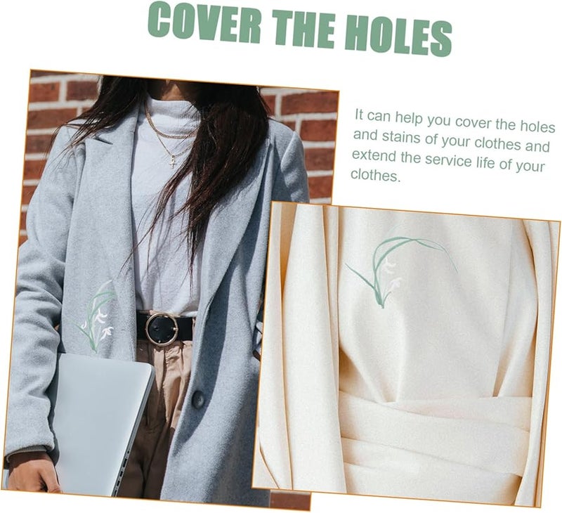 5 قطع من رقعة التطريز زهرة الأوركيد لتزيين ملابس وفساتين الملابس الداخلية DIY - Image 5