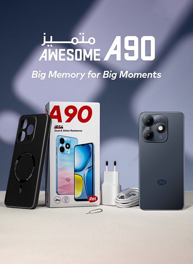 ITEL A90 Dual SIM Starlit Black 3+5GB RAM 128 GB 4G - Middle East Version - Image 3