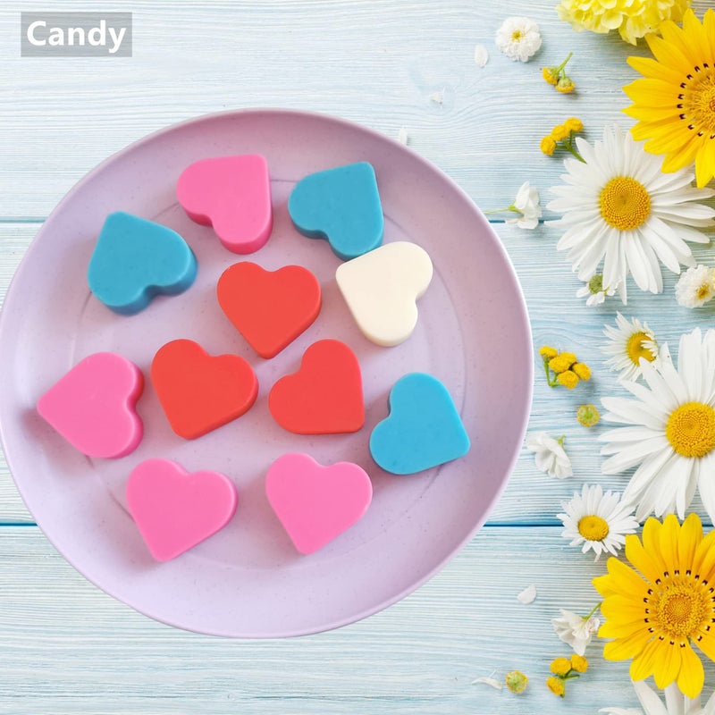 Tadonyny Heart Silicone Candy Molds for Gummy Chocolate, Heart Ice Cube Resin Sheet with Scraper (L) - Image 4