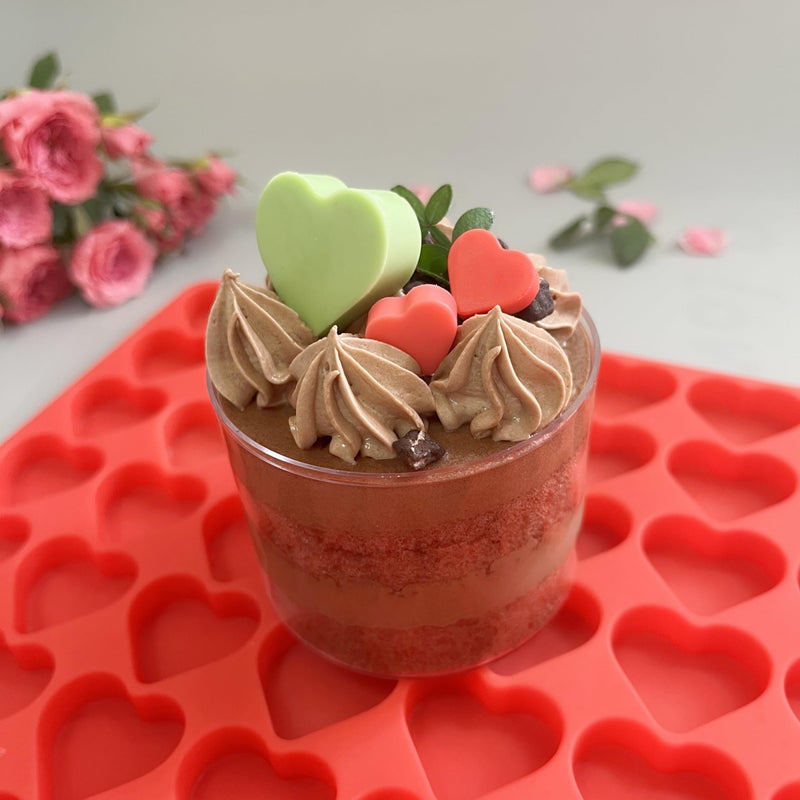 Tadonyny Heart Silicone Candy Molds for Gummy Chocolate, Heart Ice Cube Resin Sheet with Scraper (L) - Image 3