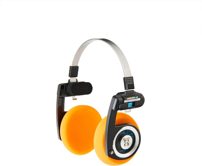 YAXI EARPADS for Koss PORTAPRO - Orange and Black with A5 Poster - Image 2