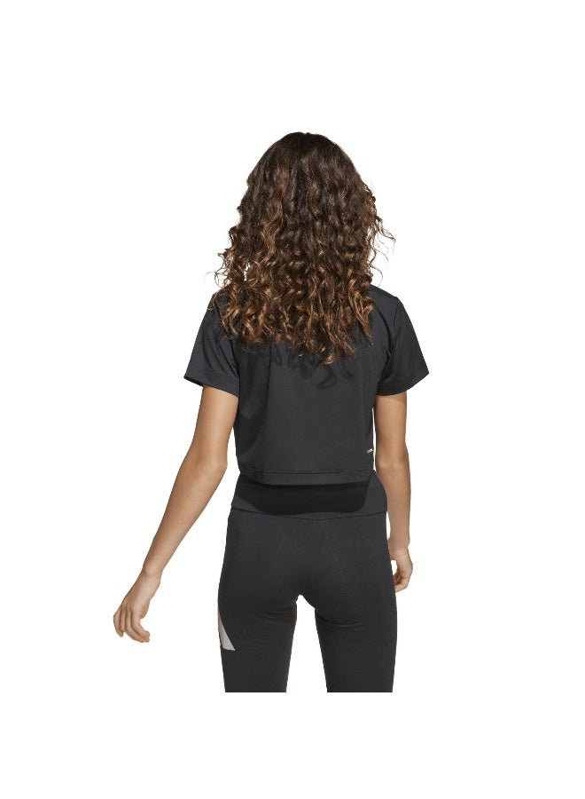 adidas Jg Tr-Es Gl Tee Black Training T-Shirts - Image 3