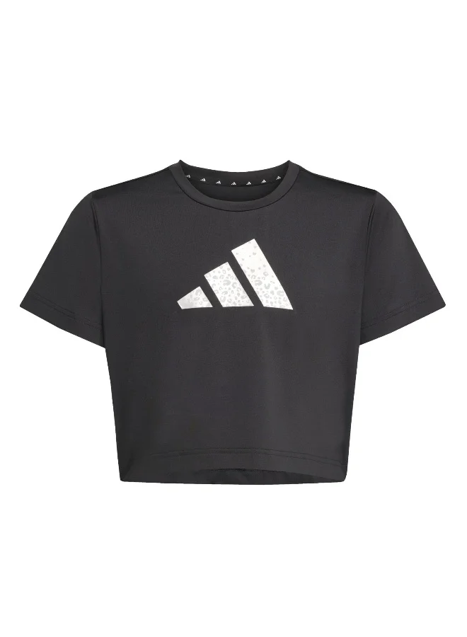 adidas Jg Tr-Es Gl Tee Black Training T-Shirts For Junior 5-6Y