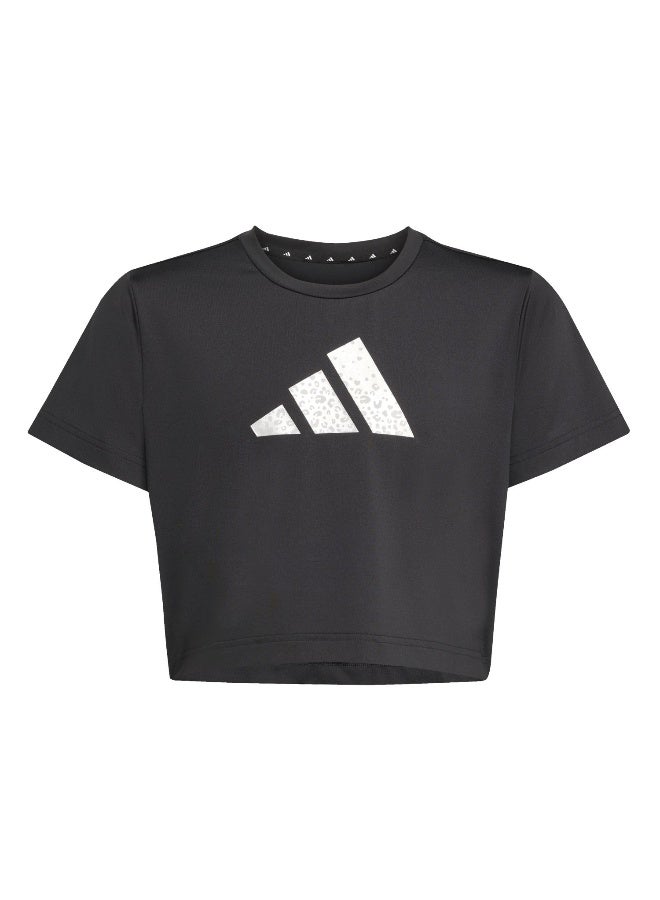 adidas Jg Tr-Es Gl Tee Black Training T-Shirts - Image 1
