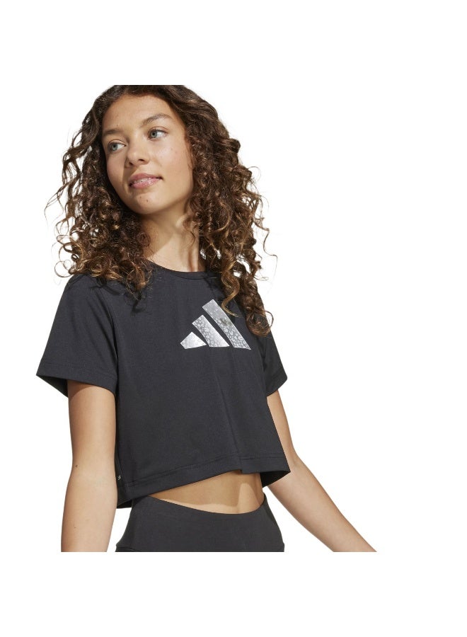 adidas Jg Tr-Es Gl Tee Black Training T-Shirts - Image 5