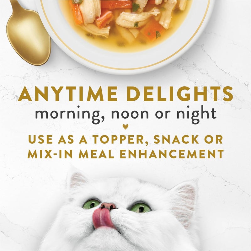Fancy Feast Purina Fancy Feast Lickable Wet Cat Food Broth Topper Classic, Chicken, Vegetables and Whitefish - (Pack of 16) 1.4 oz. Pouches - Image 4