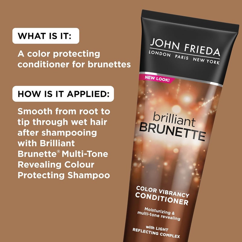John Frieda Brilliant Brunette Multi-Tone Revealing Moisturizing Conditioner - 8.45 oz - Image 4