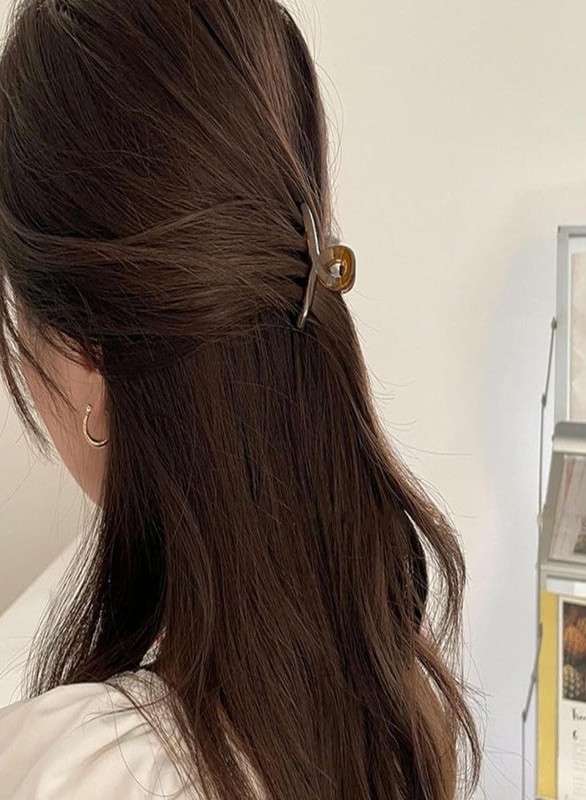 CHIROGRAPHY مجموعة CHIROGRAPHY المكونة من 12 قطعة من مشابك الشعر الصغيرة المصنوعة من الجيلي الفاخر، مشابك شعر صغيرة على شكل فراشة ومستطيل وأخطبوط للشعر الخفيف/المتوسط، مشابك شعر متعددة التصاميم مانعة للانزلاق، إكسسوارات شعر للنساء | متعددة الألوان - Image 3