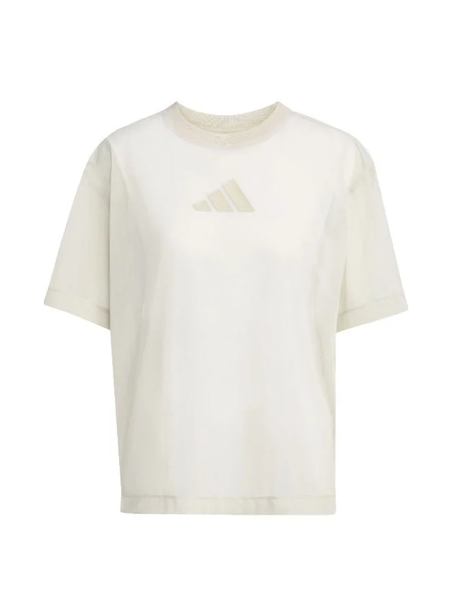 اديداس تيشيرت أديداس نسائي بأكمام قصيرة بيج