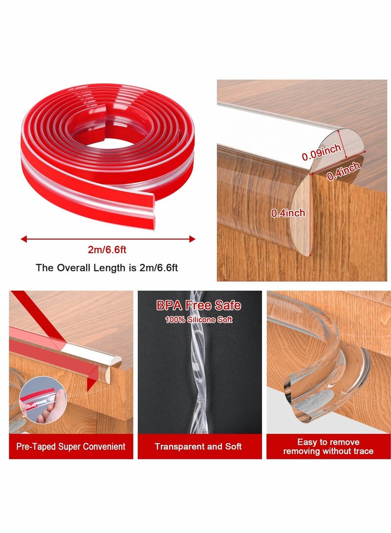 KASTWAVE Baby Proofing, KASTWAVE Edge Protector Strip Clear, Silicone Soft Corner Protectors with Upgraded Pre-Taped Strong Adhesive, 6.6ft Edge Protectors for Cabinets, Tables, Drawers - Image 3