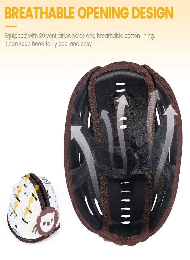 IvyWind Baby Safety Helmet, Breathable Baby Head Protector for Crawling and Walking, Infant Soft Helmet, Anti-Collision, Ultra-Lightweight, Expandable and Adjustable Age 6m-24m (Brown Lion) - Image 3