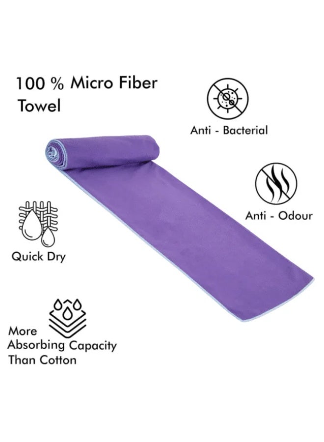 Mintra Microfiber Swimming Towels 110 x 175 cm -Purple color - Image 2