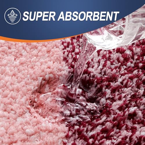 OLANLY Bathroom Rugs Mat 30x20, Extra Soft Absorbent Microfiber Bath Rugs, Rubber Backing, Quick Dry, Machine Washable Bath Mats for Bathroom Floor, Tub and Shower, Home Decor Accessories, Red - Image 4