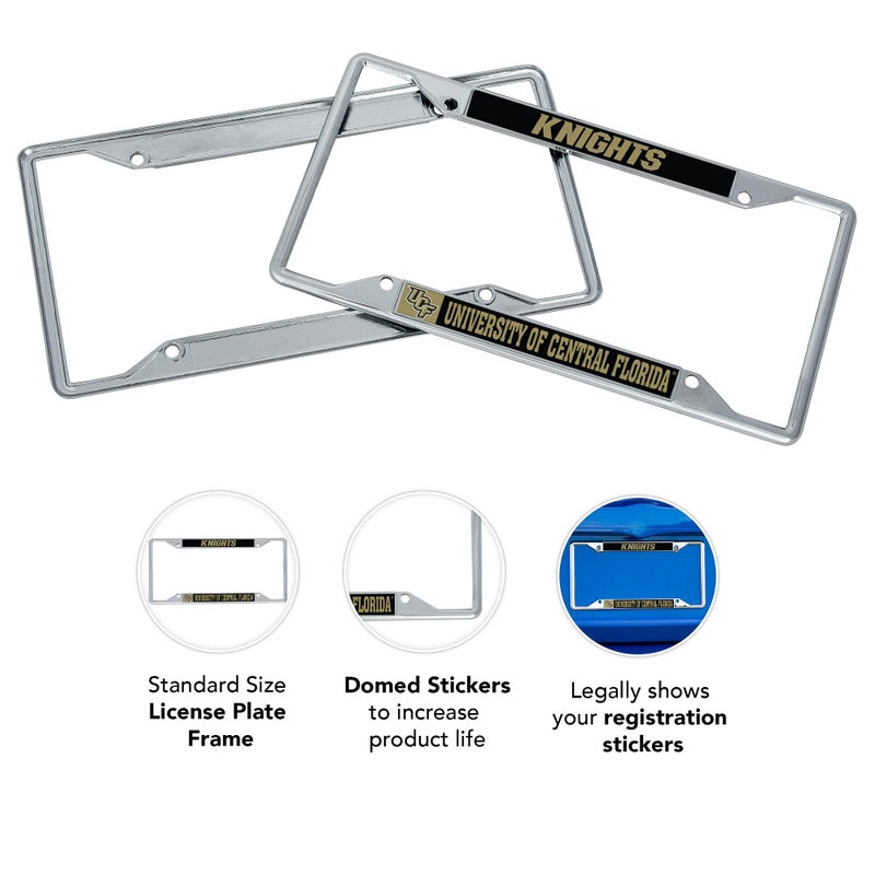 Desert Cactus University of Central Florida Knights UCF Car Accessories Metal License Plate Frame and Tag Holder for Front or Rear of Car (Mascot) - Image 4