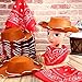 Coume 24 Pieces Cowboy Hats and Bandanas for Kids Western Cowboy Costume Hat Accessories for Toddler Child Western Theme Birthday Party Supplies Halloween Costume DressBrown Red - Image 4