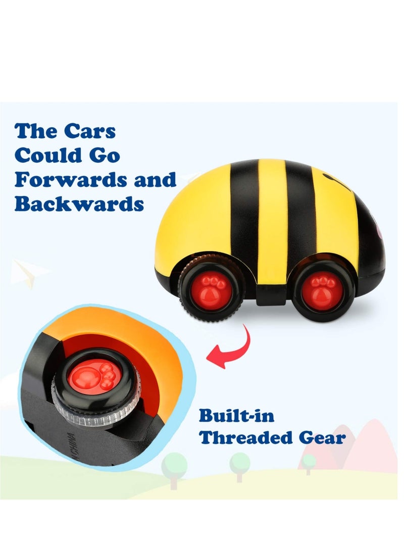 Zikra Animals Toys Cars Friction Powered Vehicle Play Push and Go Back and Forth Car Toys Party Gifts Stocking Fillers for Toddlers Kids Boys Girls Age 3+ Years Old (4 Packs) - Image 3