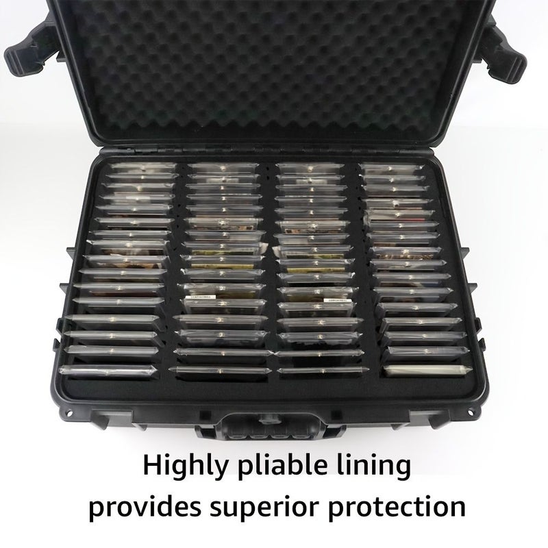 Graded Cards Storage Box 64 Slots Compatible With PSA BGS FGS SGC Trading Cards Safe Durable Dustproof And Portable For MTG PTCG Soccer Baseball And Basketball Cards - Image 3