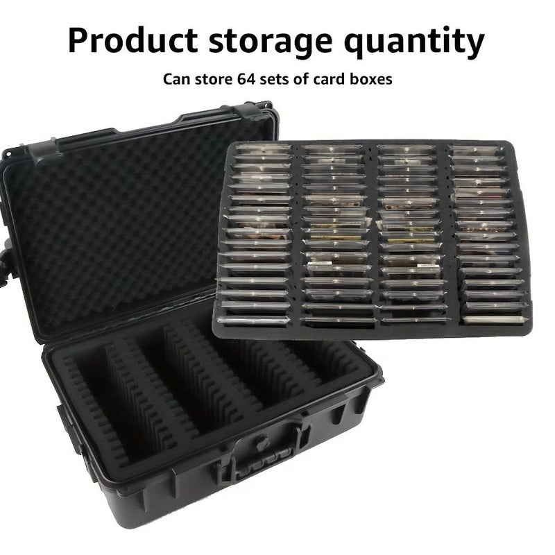 Graded Cards Storage Box 64 Slots Compatible With PSA BGS FGS SGC Trading Cards Safe Durable Dustproof And Portable For MTG PTCG Soccer Baseball And Basketball Cards - Image 4