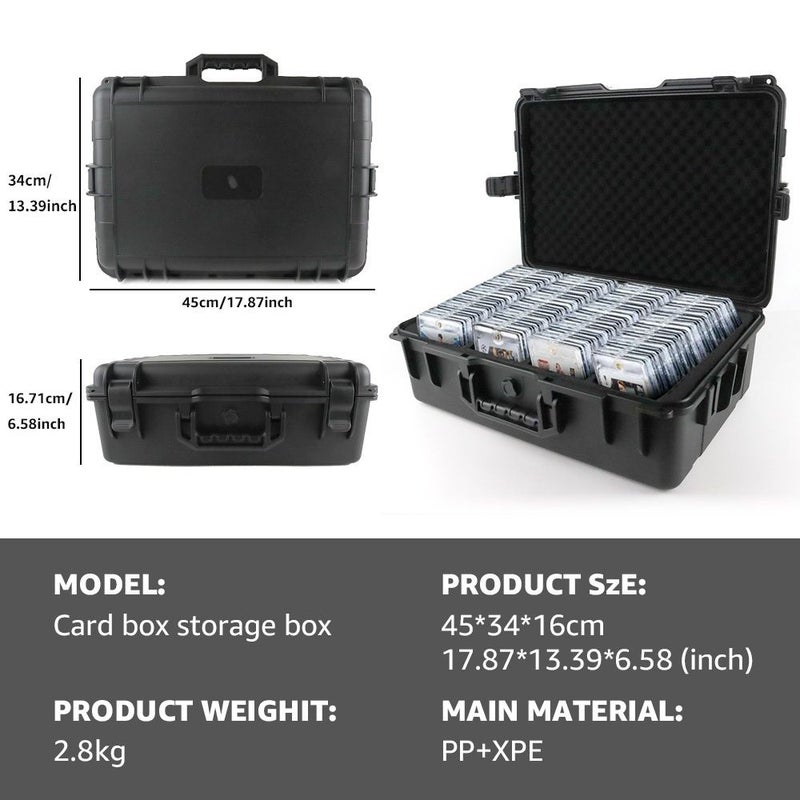 Graded Cards Storage Box 64 Slots Compatible With PSA BGS FGS SGC Trading Cards Safe Durable Dustproof And Portable For MTG PTCG Soccer Baseball And Basketball Cards - Image 2