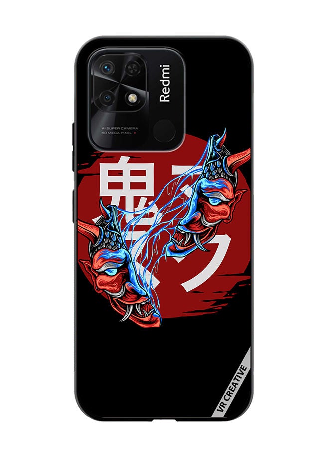 VR CREATIVE Protective Case Cover For Xiaomi Redmi 10C Cracked Mask Design Multicolour - Image 1