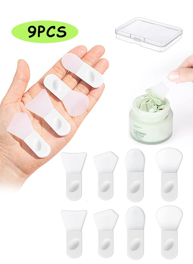 MXN 8 Pcs Mini Face Mask Applicator Brushes with Box - Soft Silicone Face Mask Brush Portable Makeup Spatula for Cosmetic Mask, Mud, Clay Mask, Eye Mask, Body Lotion - Image 1