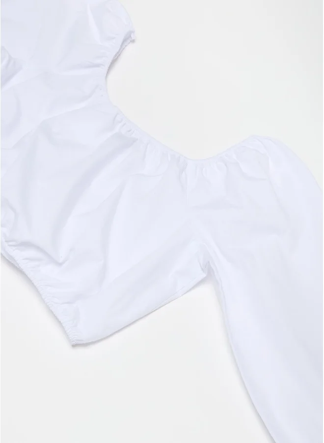 او في اس Ovs Blouse Cropp Optical Whit
