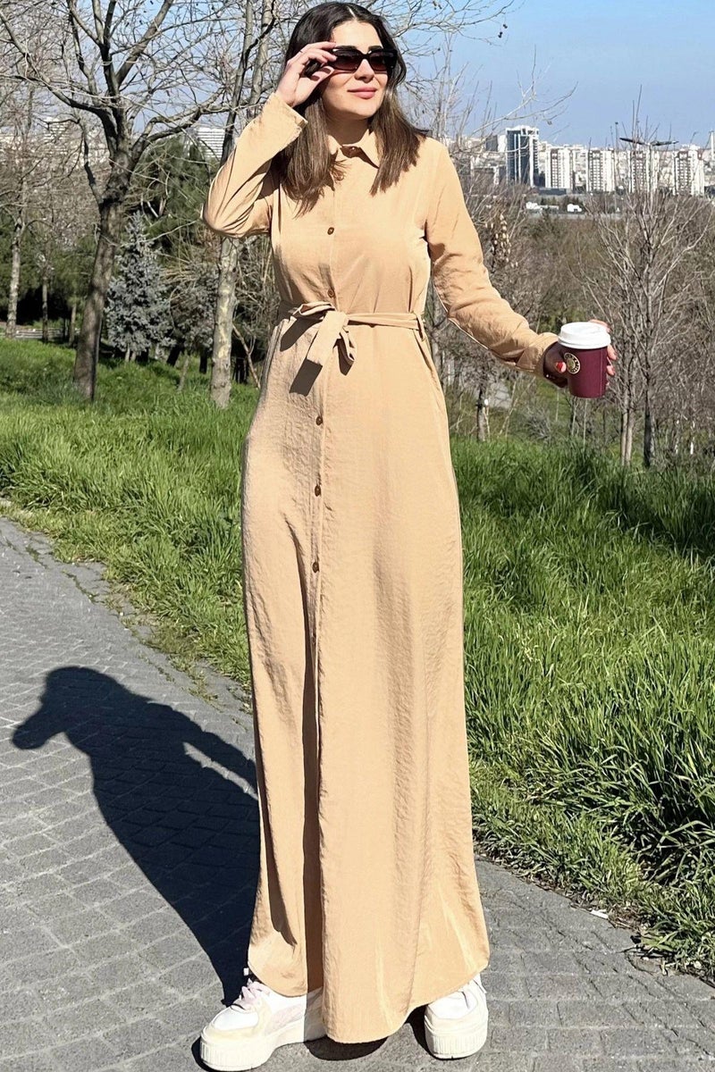 Weshaya فستان نسائي بيج - Image 2