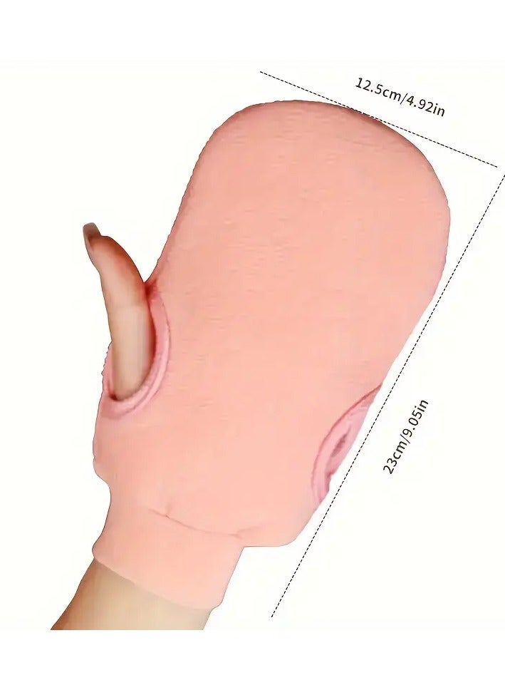 LANGMANNI قفازات استحمام مقشرة لبشرة ناعمة - قفازات فرك دش من 100% بوليستر - تزيل خلايا الجلد الميت والشوائب - مثالية للاستحمام، السبا، وعلاج التدليك - قفازات تقشير لطيفة - Image 4