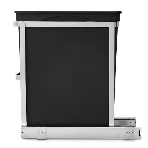 simplehuman سلة مهملات تحت كونتر المطبخ بسعة 30 لتر / 8 جالون من سيمبل هيومن، إطار فولاذي ثقيل - Image 4