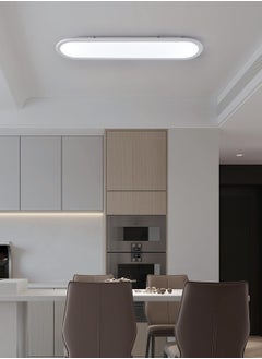 Ganeed 70cm LED Ceiling Light,Full Spectrum Linear Ceiling Lamps,6500K Cool White Modern Ultra Thin Low Profile Light Fixture for Bedroom Kitchen Study Room Hallway,White/36W  - Image 2