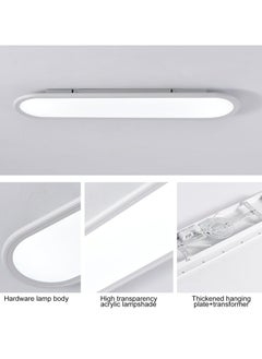 Ganeed 70cm LED Ceiling Light,Full Spectrum Linear Ceiling Lamps,6500K Cool White Modern Ultra Thin Low Profile Light Fixture for Bedroom Kitchen Study Room Hallway,White/36W  - Image 5