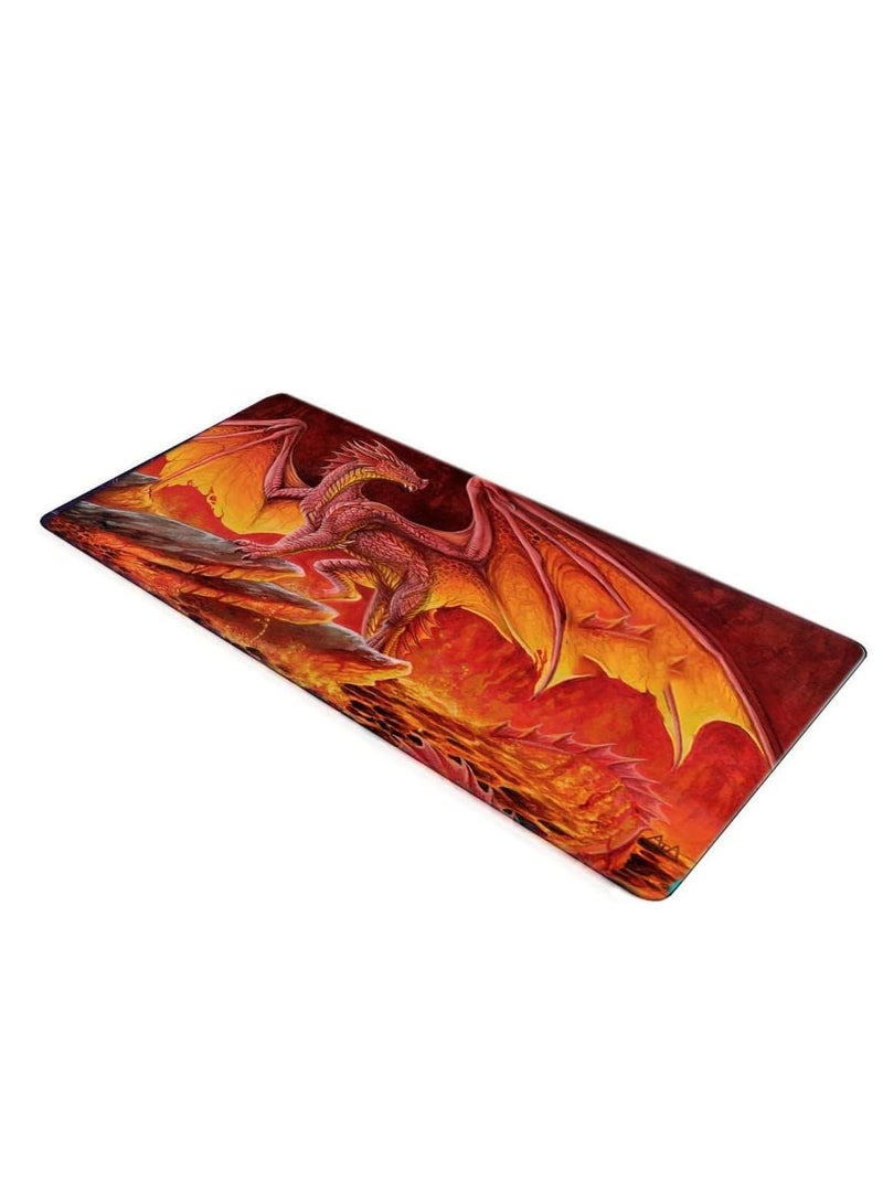 Dragon - Stitched Edges Anti-slip rubber base - Optimized for all mouse sensitivities and sensors - speedy mouse movements Gaming Mouse Pad Size -(70X30 CM) - Image 2