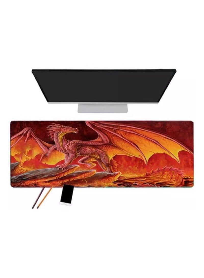 Dragon - Stitched Edges Anti-slip rubber base - Optimized for all mouse sensitivities and sensors - speedy mouse movements Gaming Mouse Pad Size -(70X30 CM) - Image 3