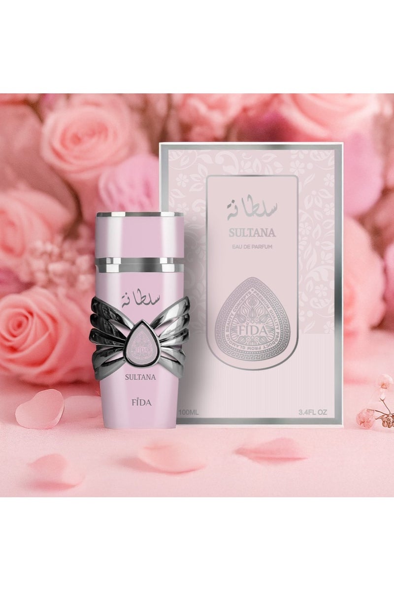 فيدا عطر سلطانة أو دو بارفان من فيدا - 100 مل | عطر نسائي فخم بثبات عالي ولمسة زهرية شرقية فاكهية - Image 2