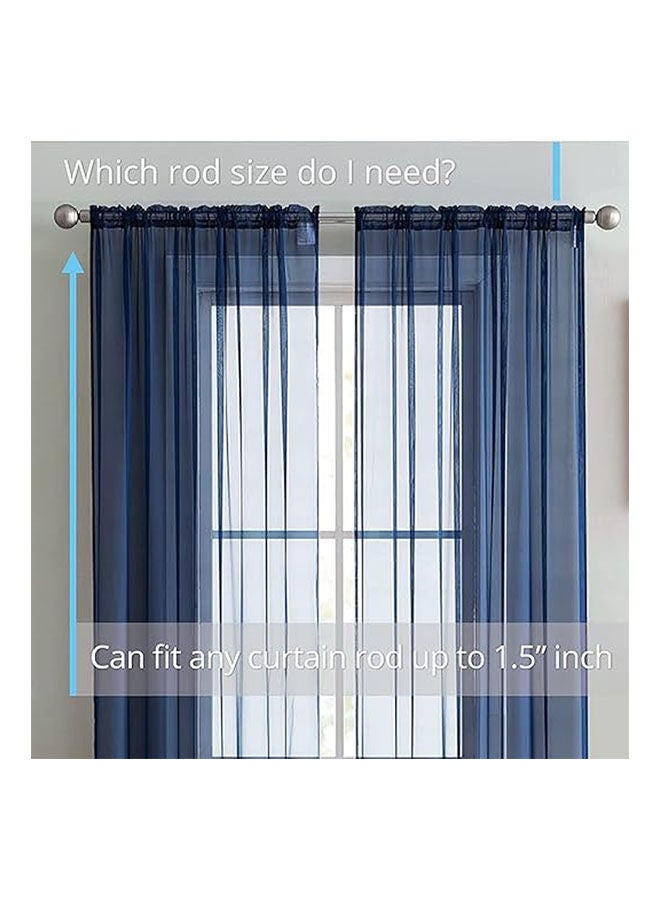  انتكس بيت الستائر ستائر شيفون انيقة من قماش الفوال الناعم الفاخر مع تصميم جيب للعمود - Image 2