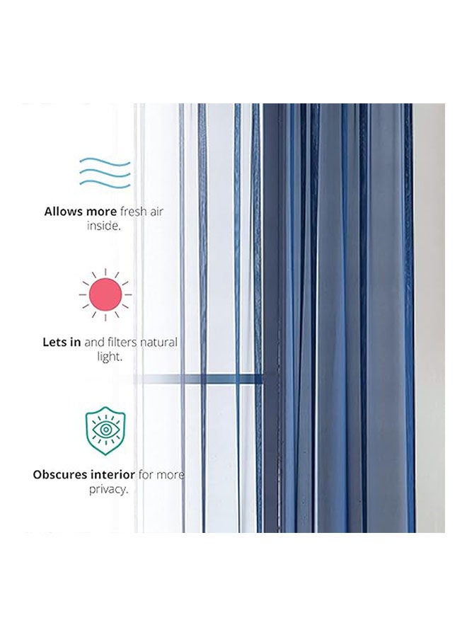  انتكس بيت الستائر ستائر شيفون انيقة من قماش الفوال الناعم الفاخر مع تصميم جيب للعمود - Image 3