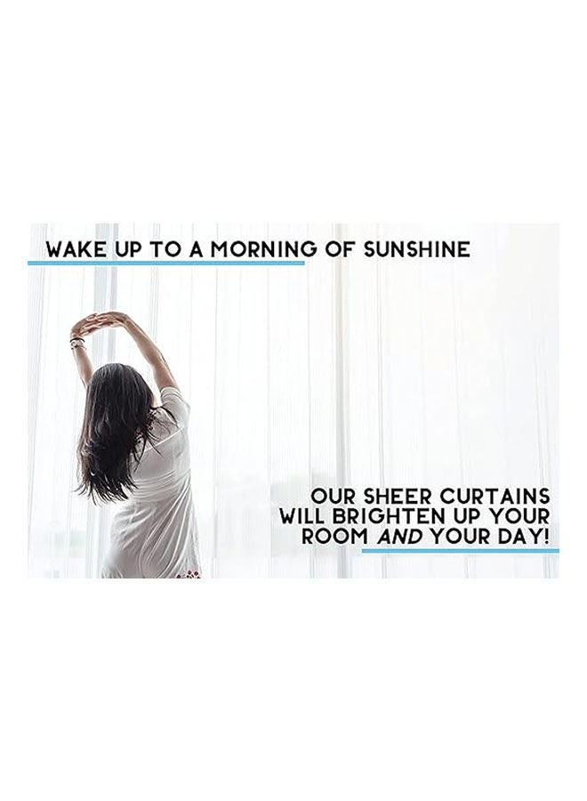  انتكس بيت الستائر ستائر شيفون انيقة من قماش الفوال الناعم الفاخر مع تصميم جيب للعمود - Image 5